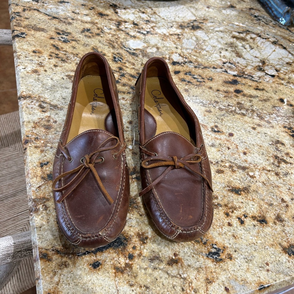 Cole Haan Brown Leather Loafers Moccasin Style